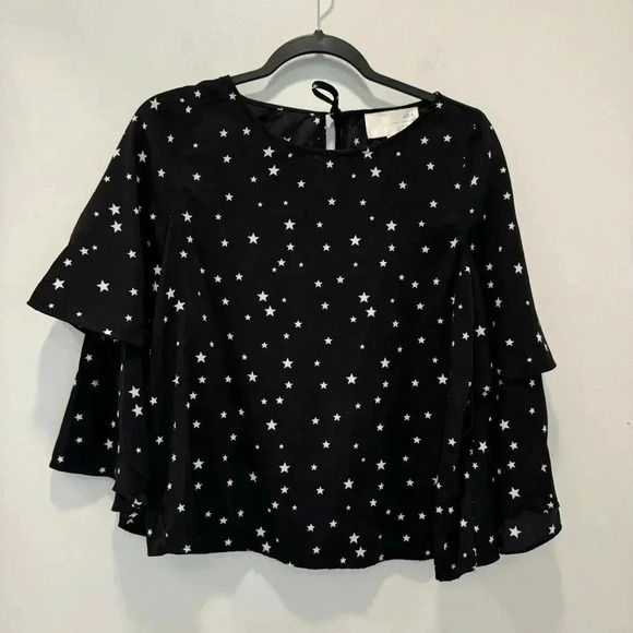 J.O.A‎ Los Angeles Stars Ruffle Blouse size s - Picture 4 of 11